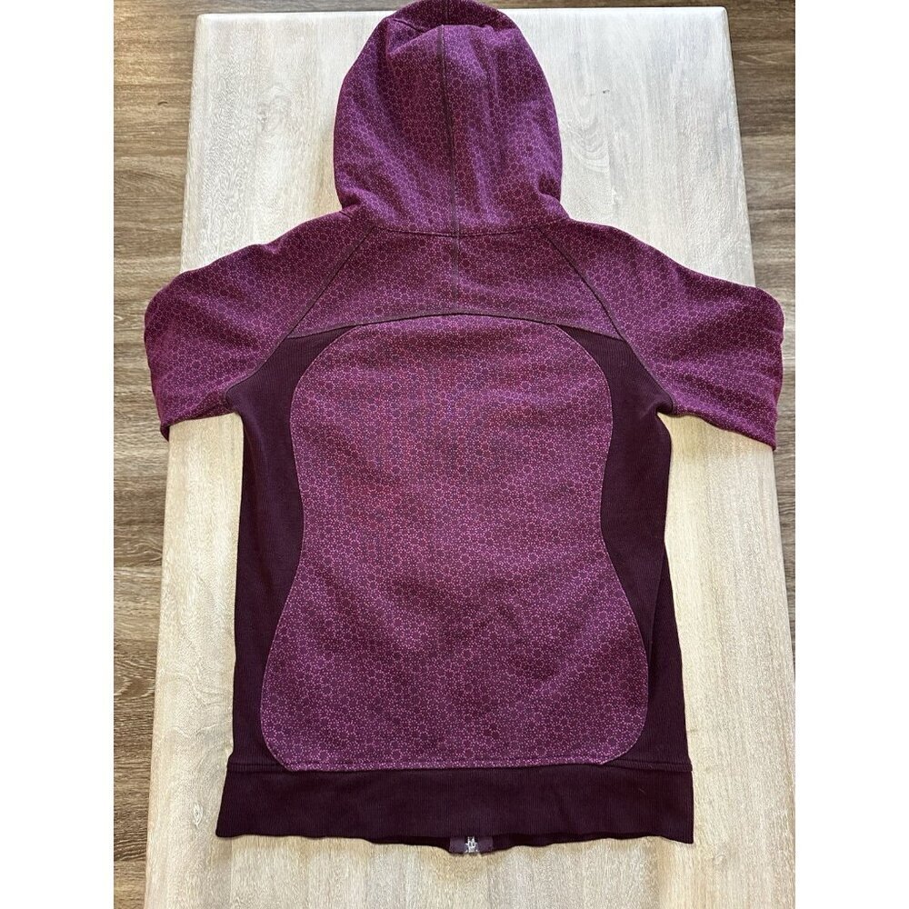 Lululemon Scuba Hoodie Star Pixel Raspberry Bordeaux Drama Size 10 - Picture 6 of 6